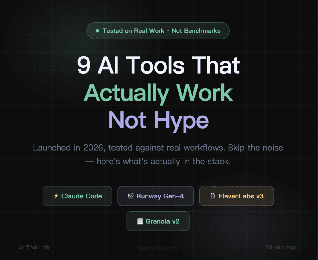 9 Best New AI Tools Launched in 2026: What Actually Works Beyond the Hype — cover design card