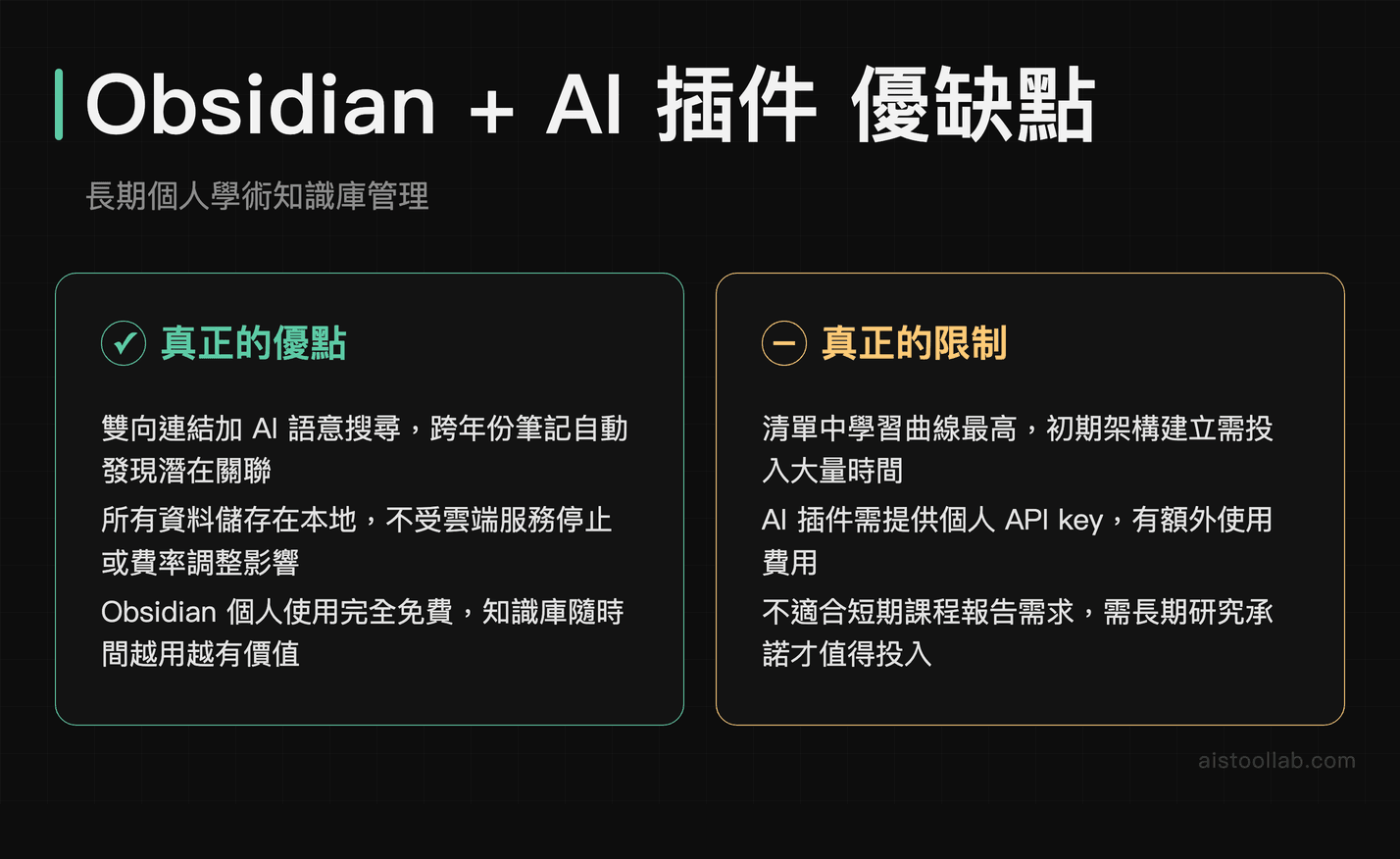 知識管理工具的優缺點:跨年份筆記關聯優勢與高學習曲線限制