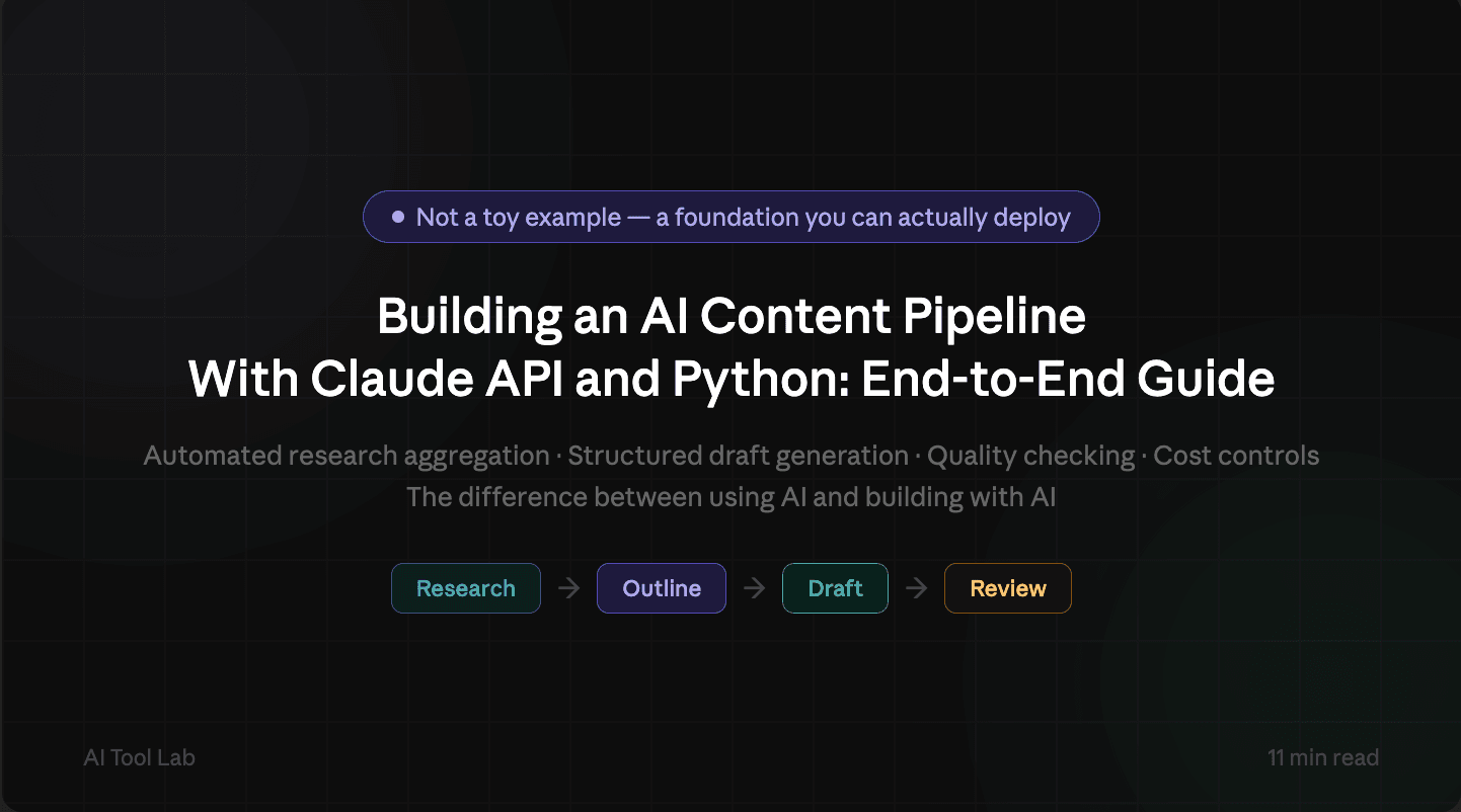 Build AI Content Pipeline in Python: Claude API Guide