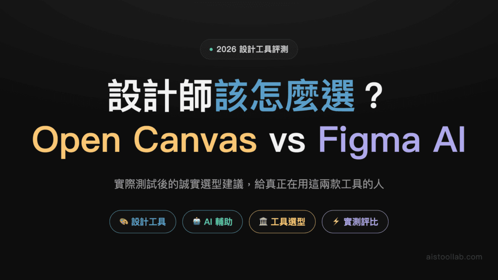 Open Canvas vs Figma AI：設計師該選擇哪個AI輔助設計工具？ — 封面設計卡