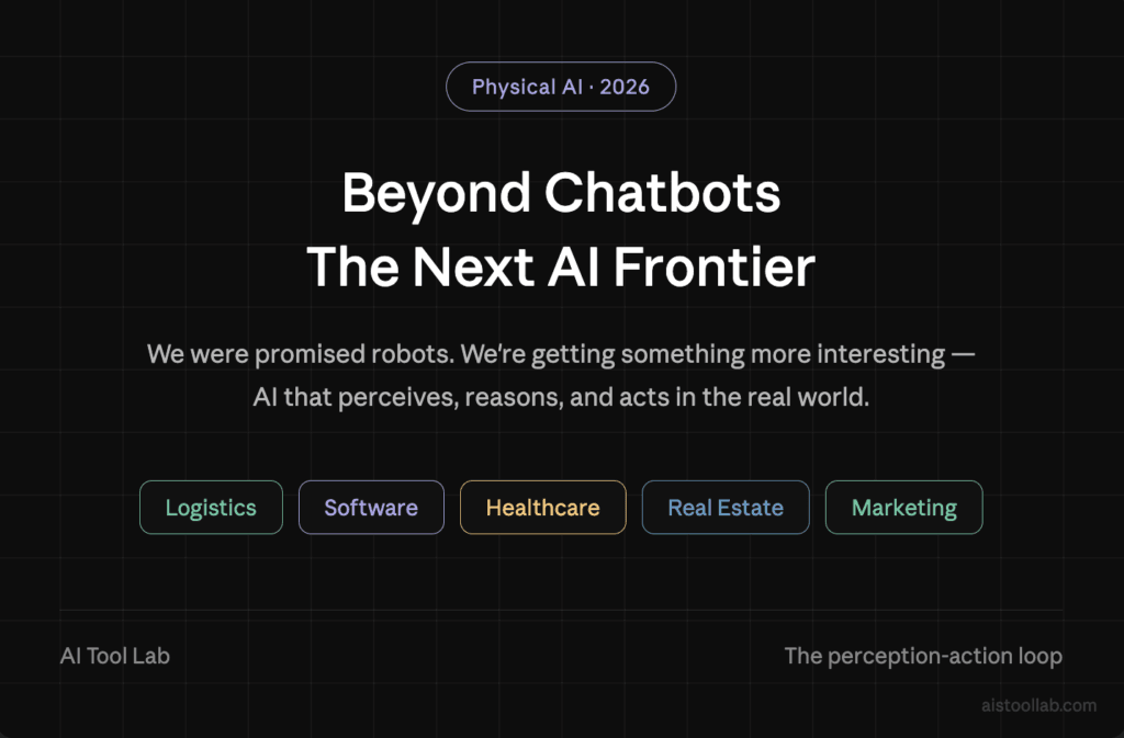 Physical AI and Agentic AI in 2026: The Next Frontier Beyond Chatbots — cover design card