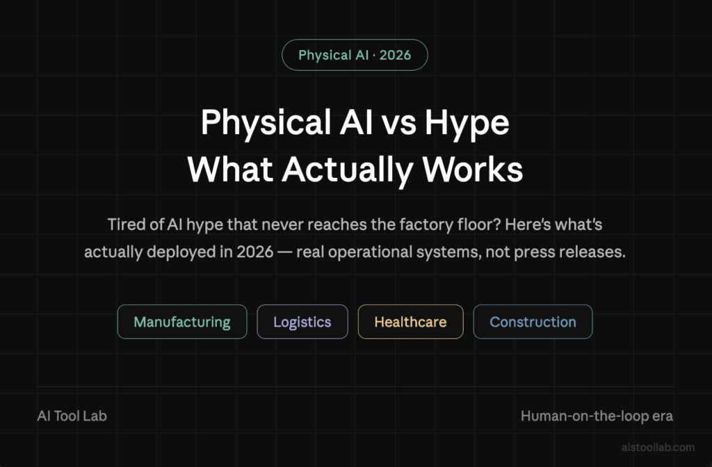 Physical AI and Agentic Systems: What's Actually Changing in 2026 — cover design card
