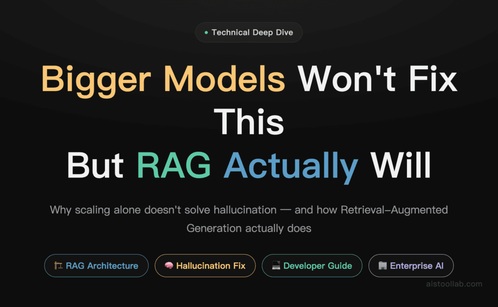 Retrieval-Augmented Generation (RAG) Explained: How AI Tools Actually Use Your Data Without Hallucinating — cover design card