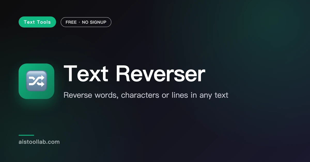 Twitter Rversed Text Text Reverser | Flip Text Backwards Free - AI Tool Lab