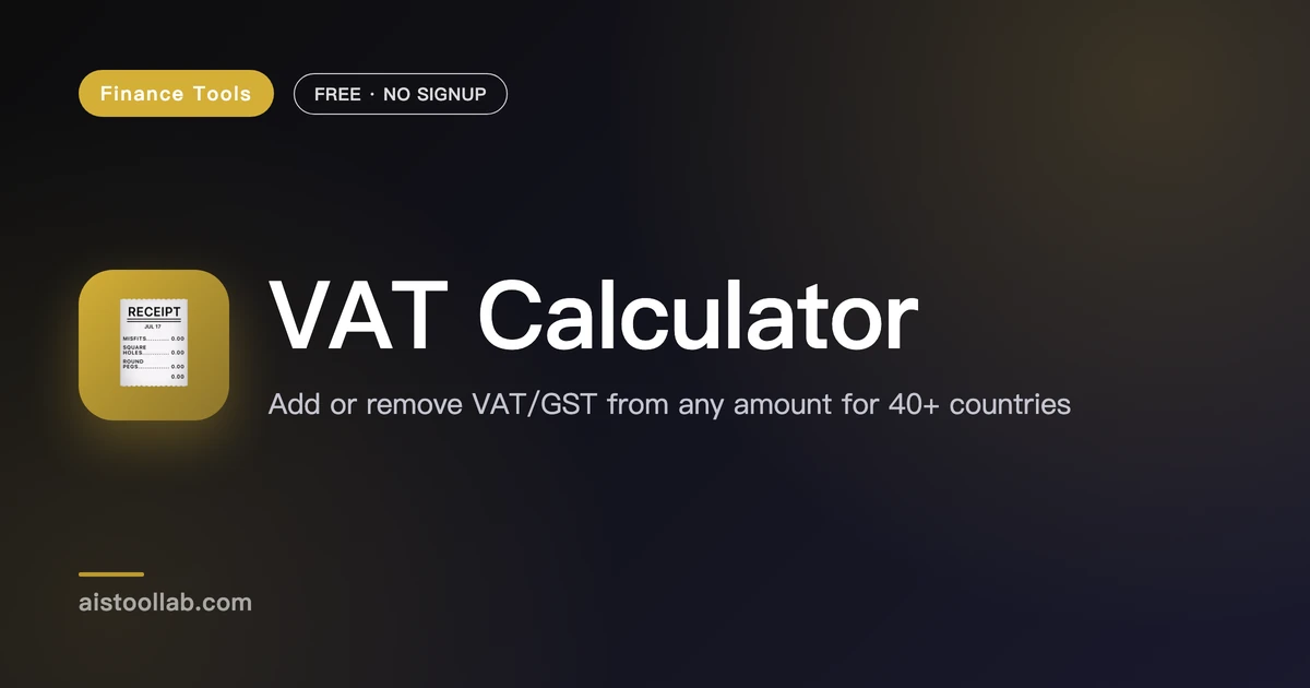 Vat Lab VAT Calculator — Free Online Tool - AI Tool Lab