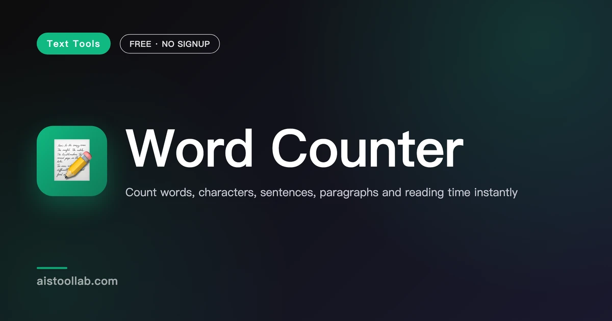 word counter app using javascript https: 7prrkb0xams... Word & Character Counter | Free - AI Tool Lab