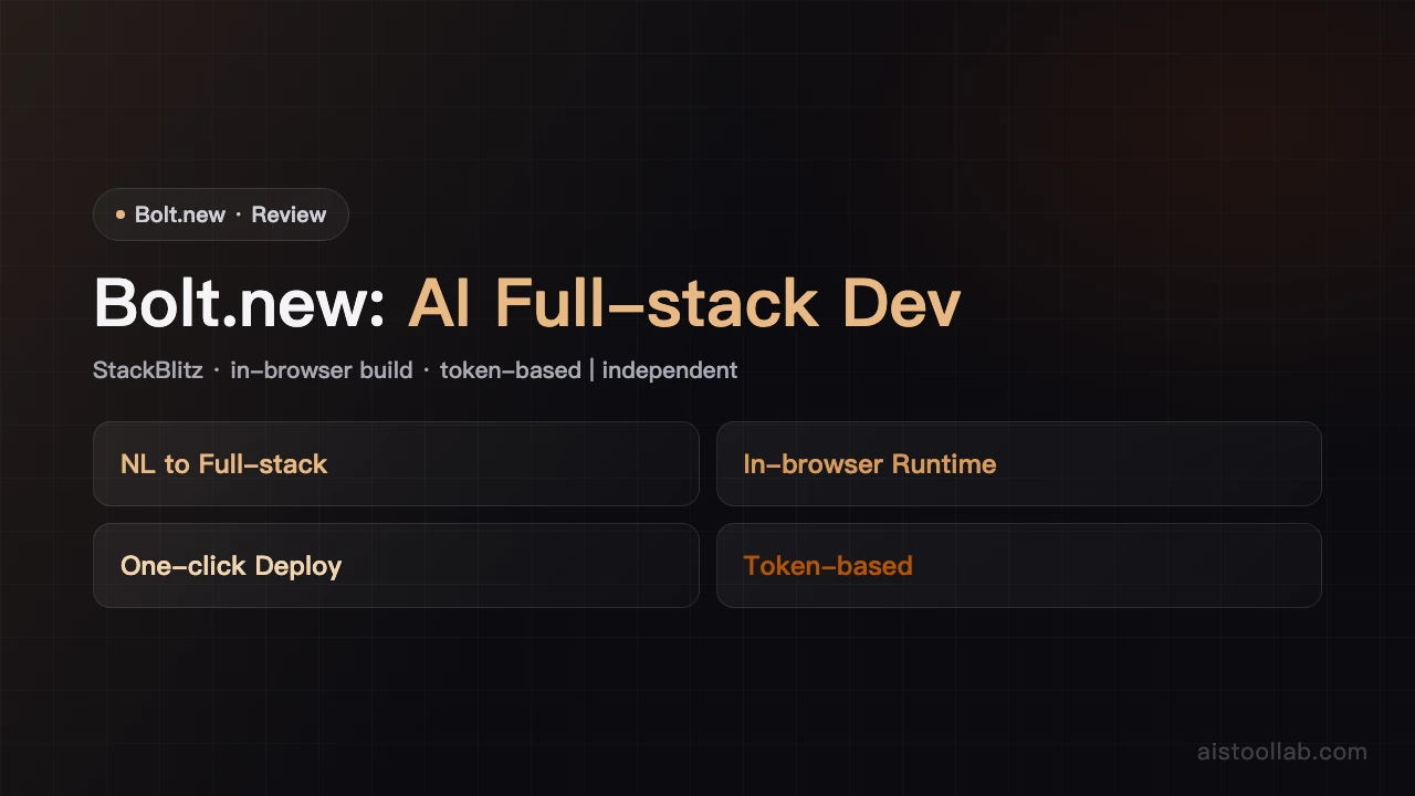 Bolt.new - AI's Tool Lab
