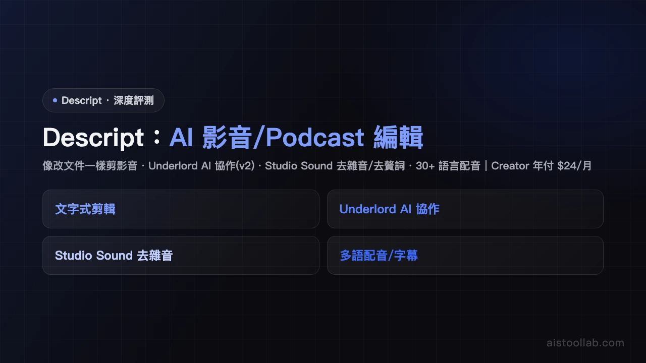 Descript - AI's Tool Lab
