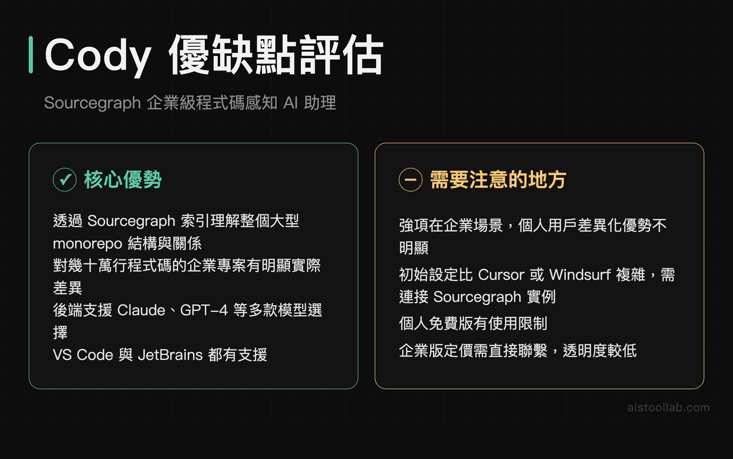 程式助理優缺點：全域程式碼感知能力與企業設定複雜度評估