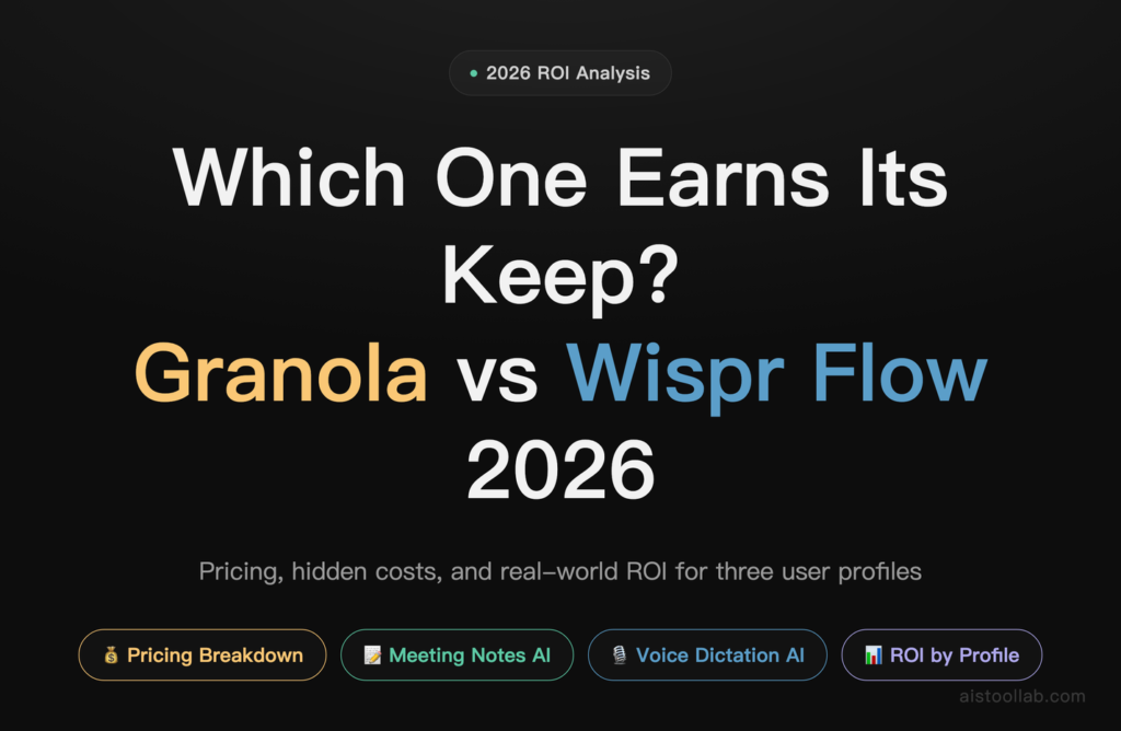 Granola vs Wispr Flow: 2026 Pricing, Value, and Which Tool Delivers Better ROI — cover design card