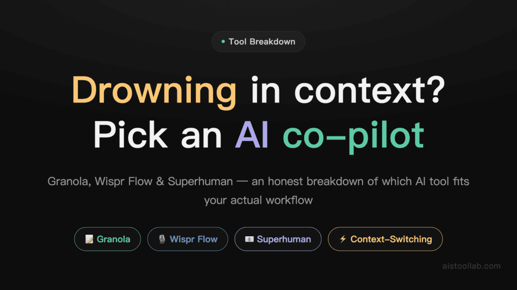 Granola vs Wispr Flow vs Superhuman Mail: The Best AI Productivity Tools in 2026 cover