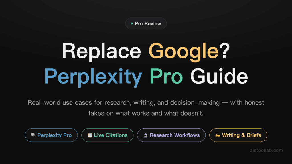 Perplexity Pro Review 2026: Real-World Use Cases for Research, Writing, and Decision-Making cover