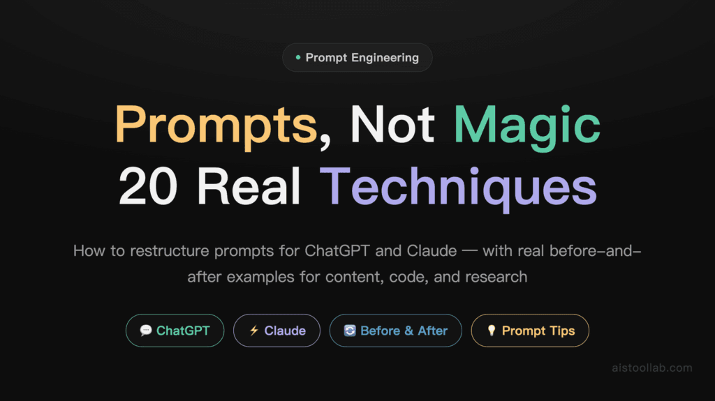Prompt Engineering That Works: 20 Techniques With Real Before-and-After Examples cover